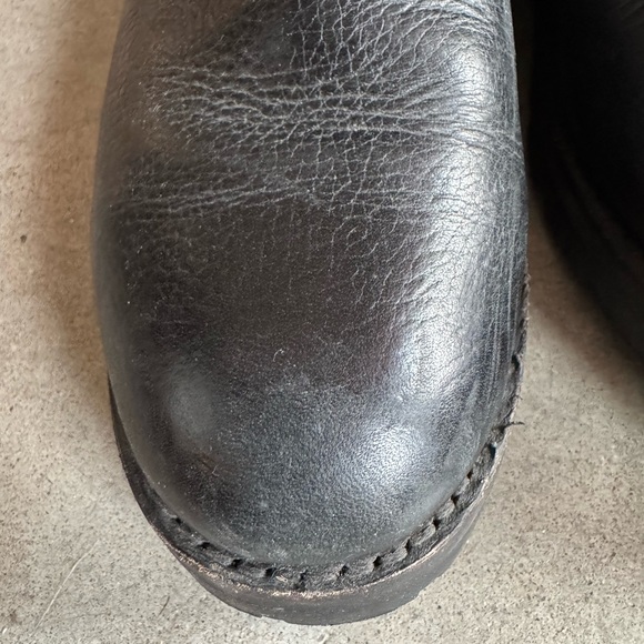 Frye Natalie Biker Engineer Boot Black Waterproof Leather, Shearling Lining 7.5 - Picture 10 of 12